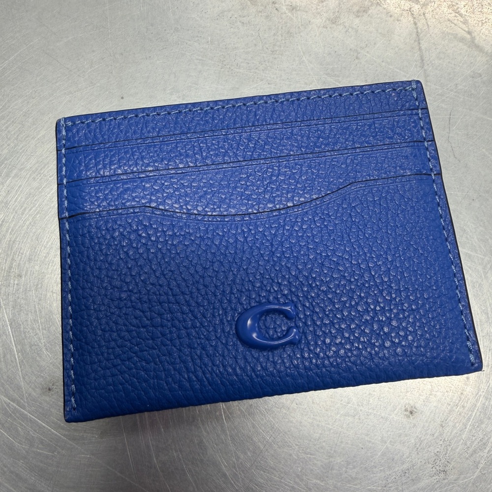 Coach Royal Blue Leather Card Holder